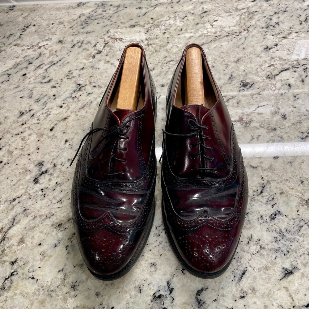 Bostonian Men's Dark Red Leather Oxfords